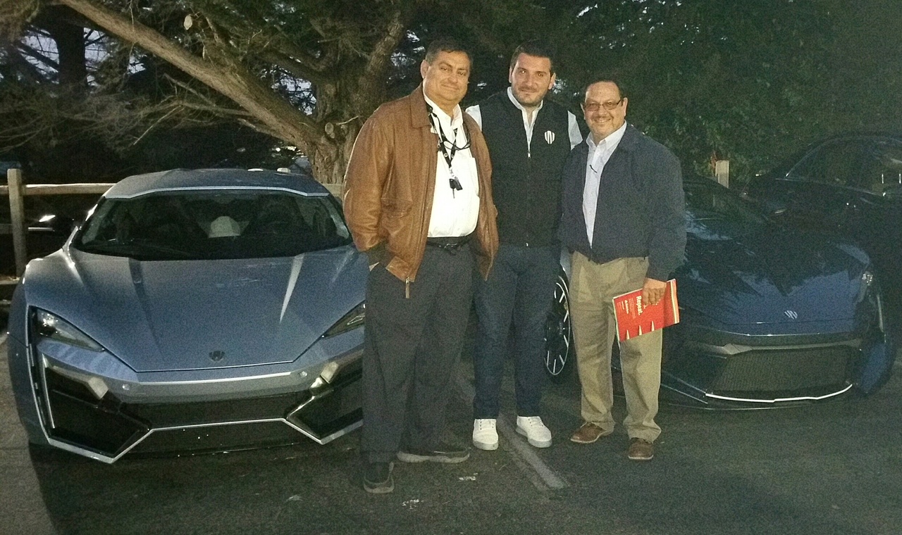 George Sfeir with Ralph Denbas Owner of W Motors of Layken and Kaliste Saloom. Carmel CA Aug 24-2018